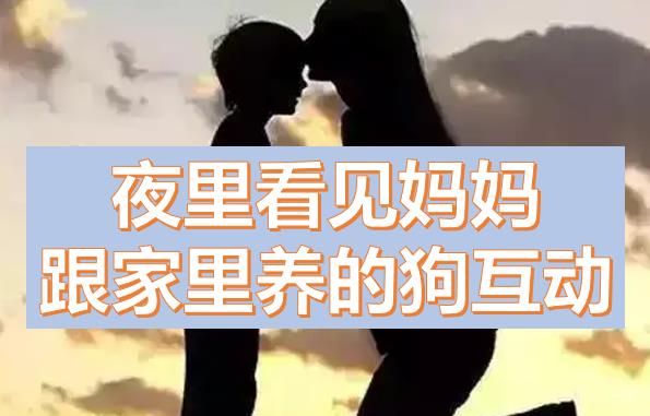 夜里看見媽媽跟家里養(yǎng)的狗互動震驚了，媽媽酒后誤為我是爸爸怎么辦